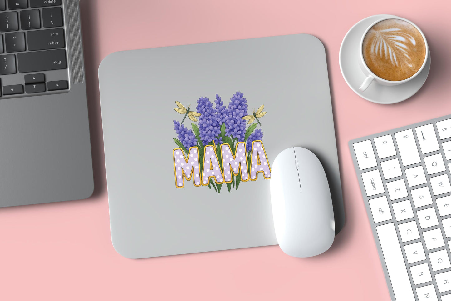 MAMA Hyacinth Flowers PNG, Polka Dot Mother’s Day Design, Dragonfly Mom Clipart, Spring Floral Sublimation, Digital Download