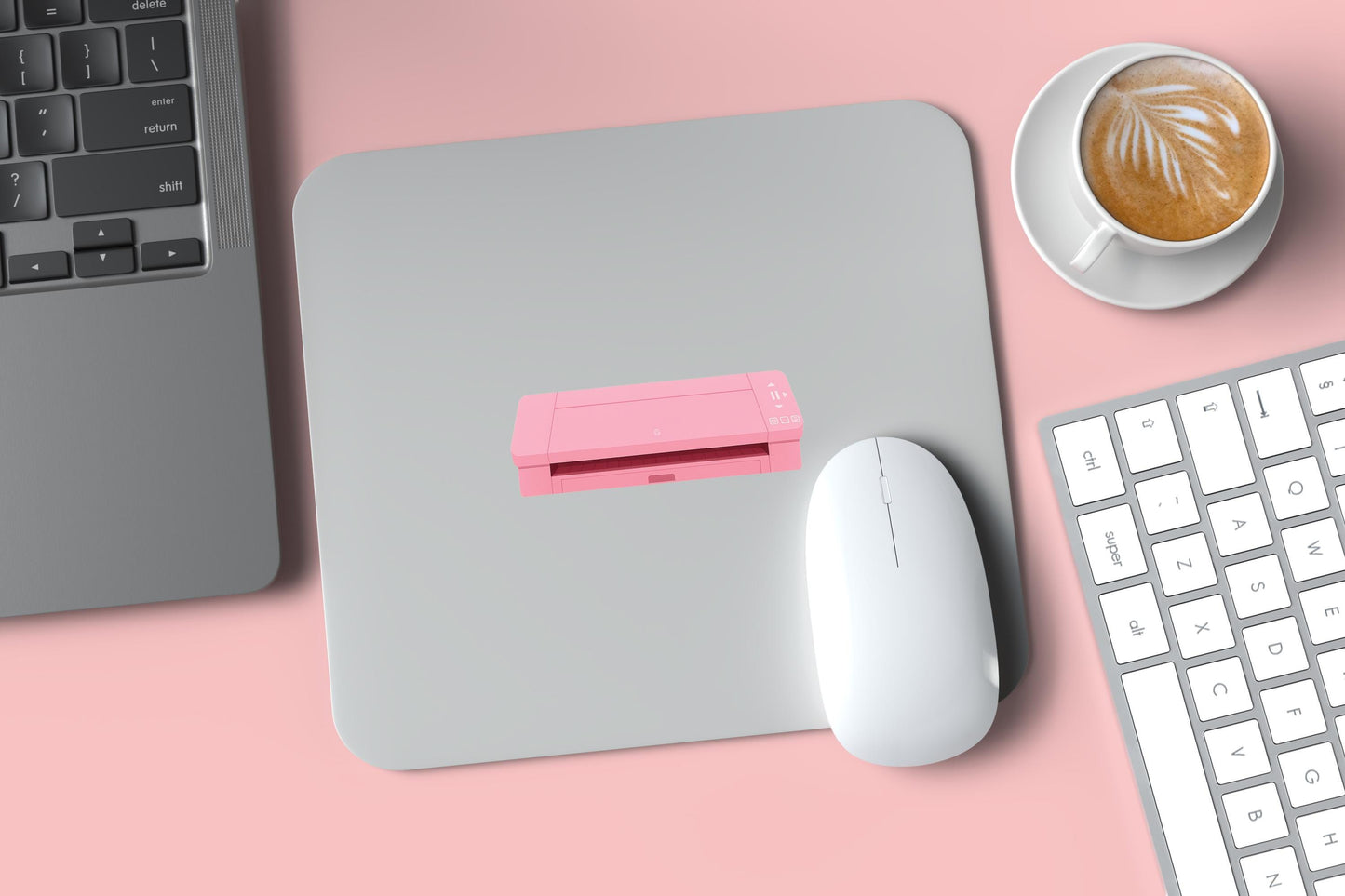 Pink Cameo Machine PNG, Pastel Craft Room Clipart, Silhouette Vinyl Crafter Sublimation, Digital Download