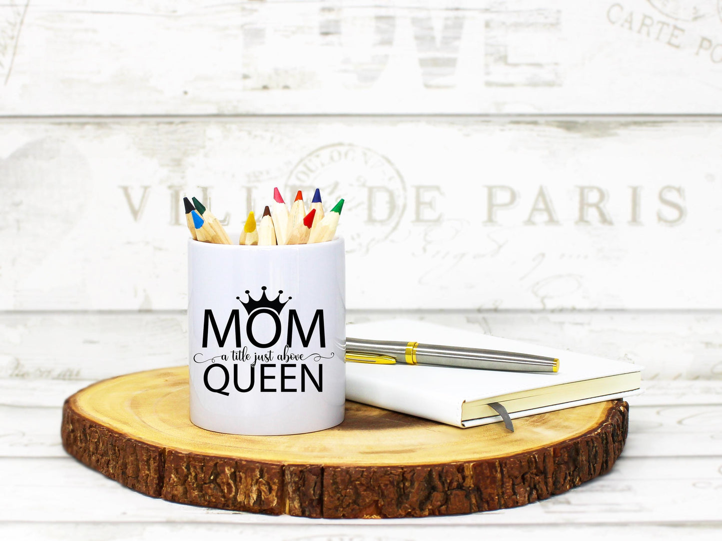 Mom A Title Just Above Queen PNG | Elegant Mother’s Day Clipart | Crown Mom Digital Download | Printable Sublimation Design