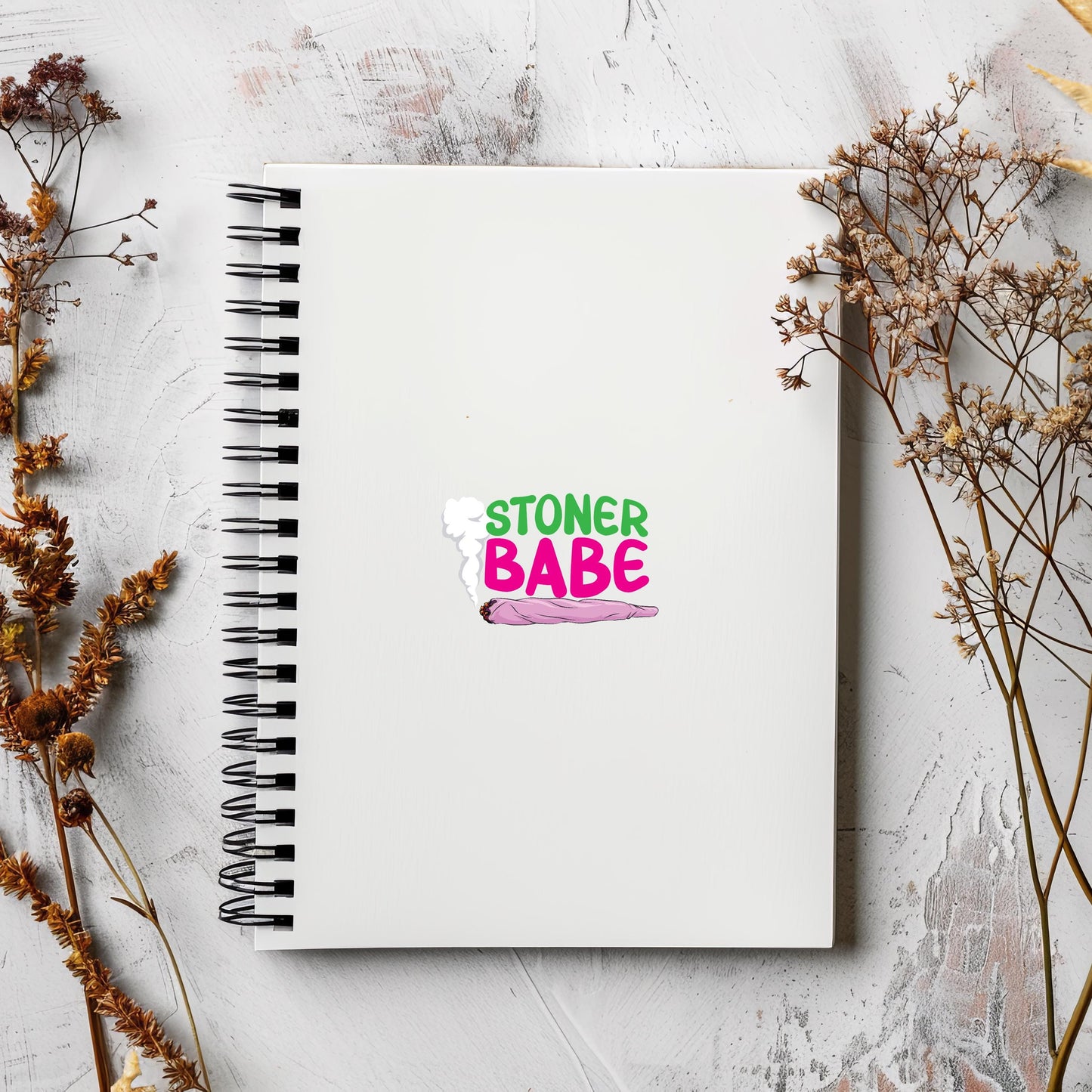 Stoner Babe PNG | Weed Lover Digital Download | Pink & Green Sublimation Clipart | Funny 420 Girl Art | Printable Weed Design