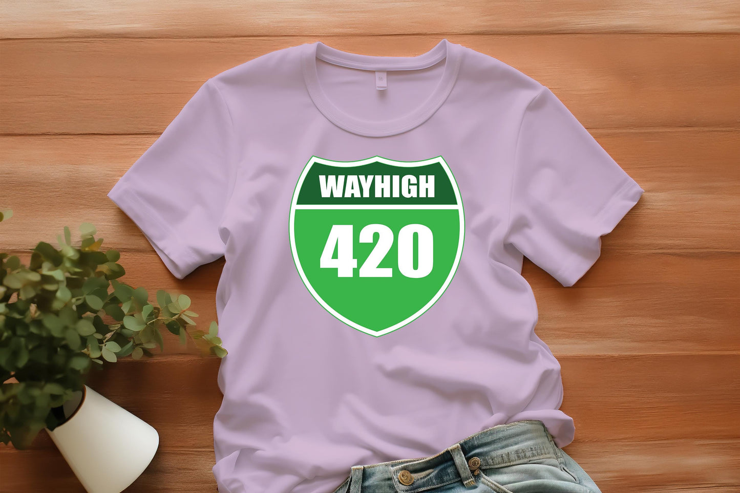 WAYHIGH 420 PNG | Funny 420 Highway Sign Clipart | Stoner Digital Download | Weed Sublimation Design | Cannabis Road Art