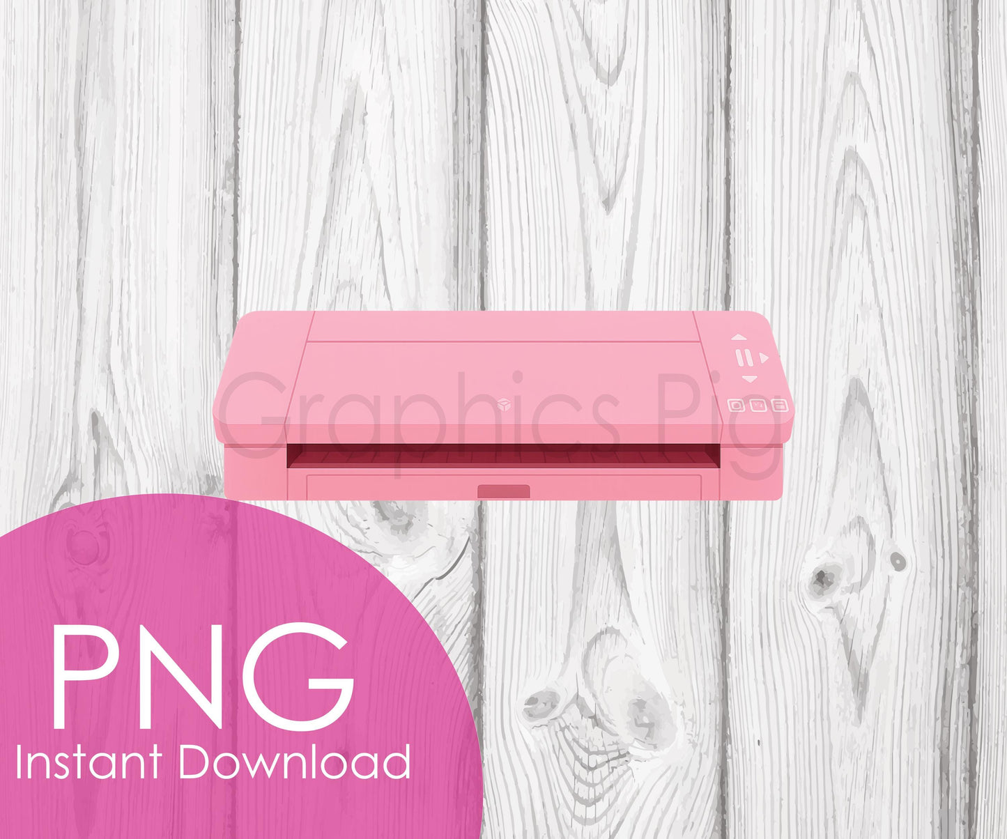 Pink Cameo Machine PNG, Pastel Craft Room Clipart, Silhouette Vinyl Crafter Sublimation, Digital Download