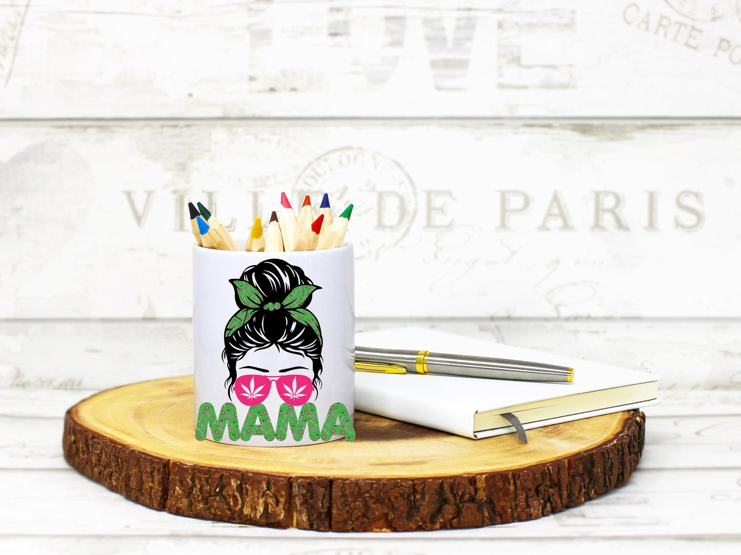 Weed Mama PNG | Cannabis Mom Digital Download | Funny 420 Mom Clipart | Retro Bandana Sunglasses Design | Sublimation Printable