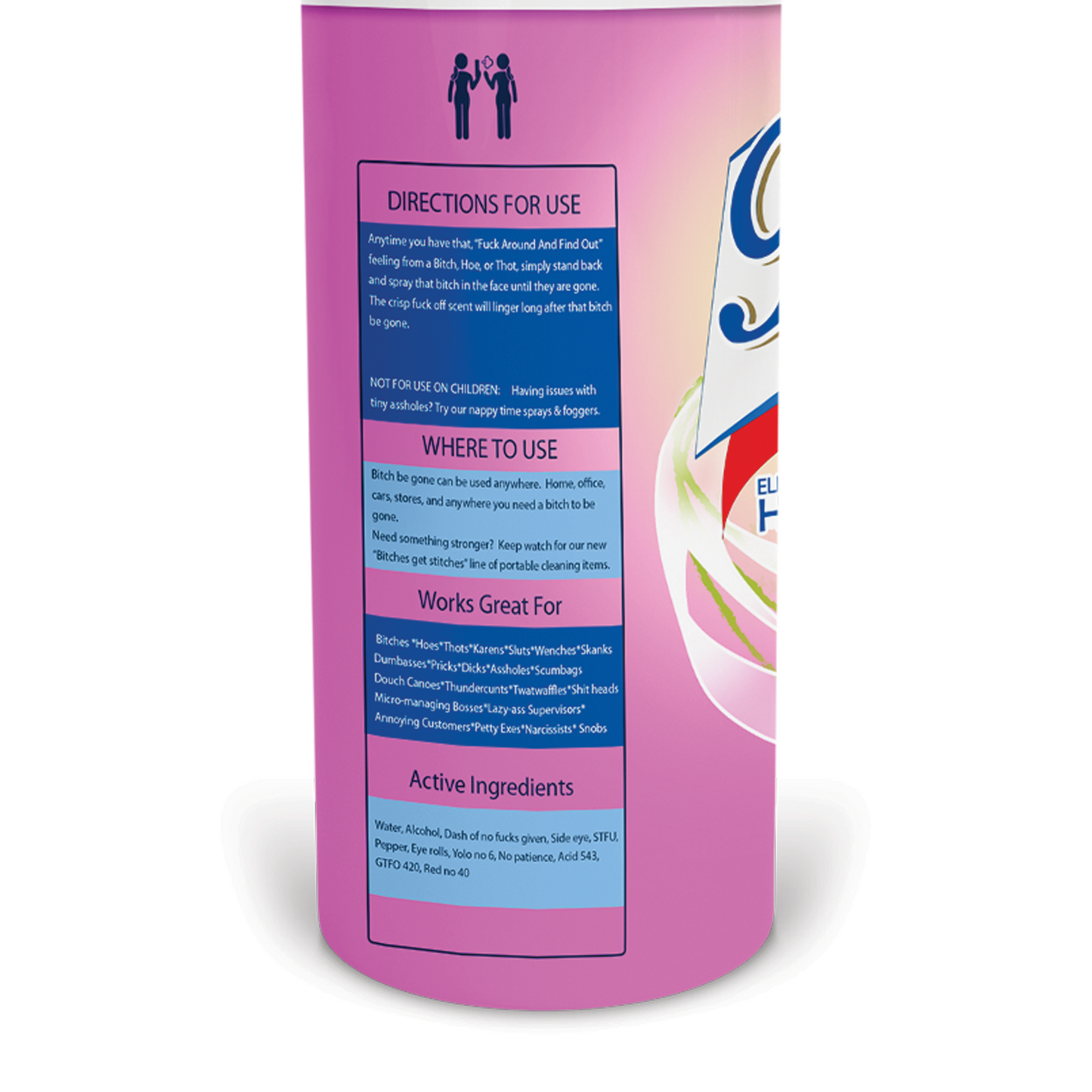 Bitch Be Gone Pink PNG Tumbler Design