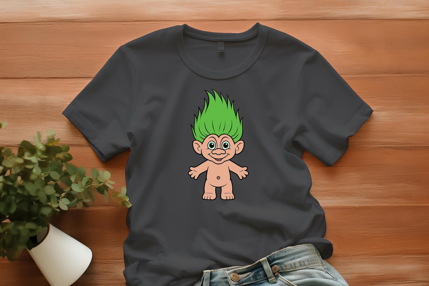 90s Troll PNG Bundle – 6 Cute Retro Troll Clipart Files, Rainbow Hair Troll Graphics for Sublimation, Stickers, Crafts, & Printables