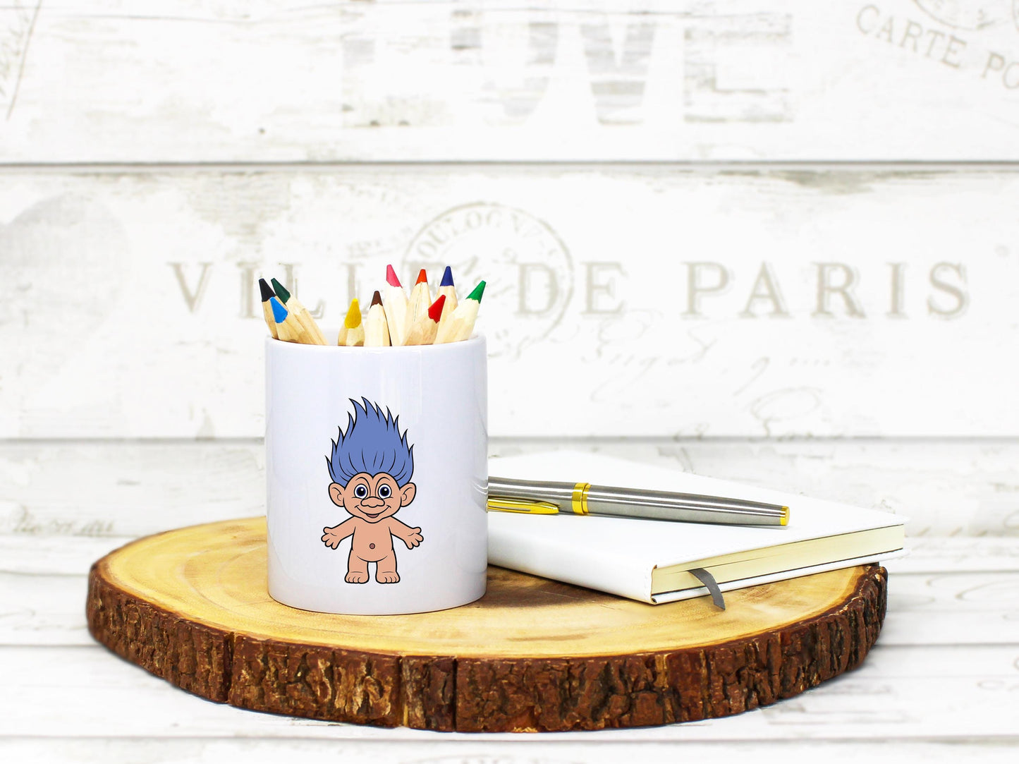 90s Troll PNG Bundle – 6 Cute Retro Troll Clipart Files, Rainbow Hair Troll Graphics for Sublimation, Stickers, Crafts, & Printables