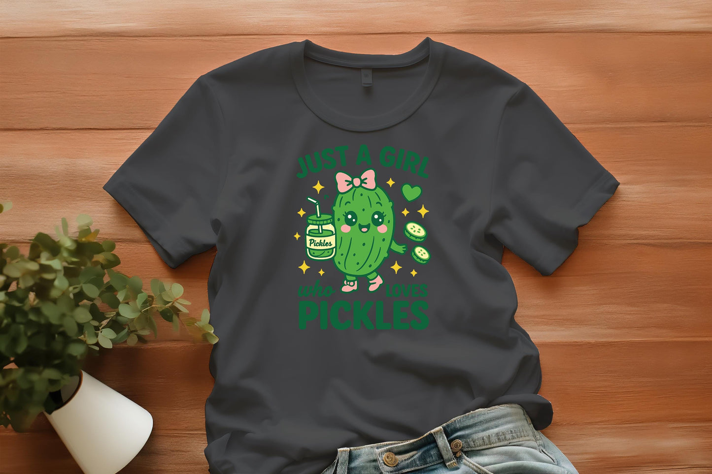 Just a girl who loves pickles | Kawaii Pickle PNG – Digital Download