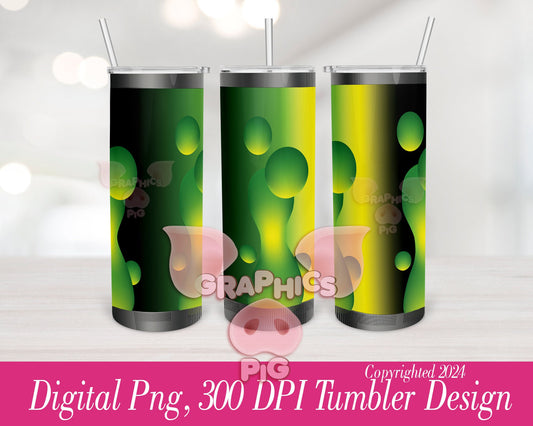 Lava Lamp Tumbler PNG Design in Green