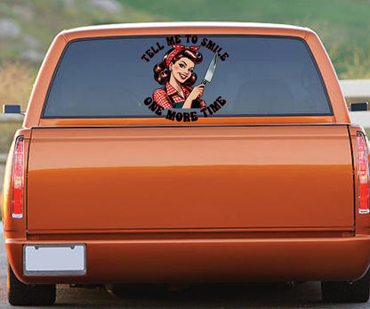 Tell Me To Smile PNG – Retro Sarcastic Digital Download, Funny Sublimation Graphic, Sassy 70s Shirt Design, Instant Download