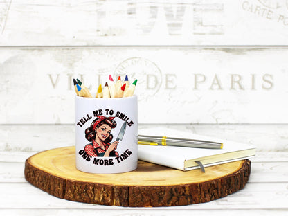 Tell Me To Smile PNG – Retro Sarcastic Digital Download, Funny Sublimation Graphic, Sassy 70s Shirt Design, Instant Download