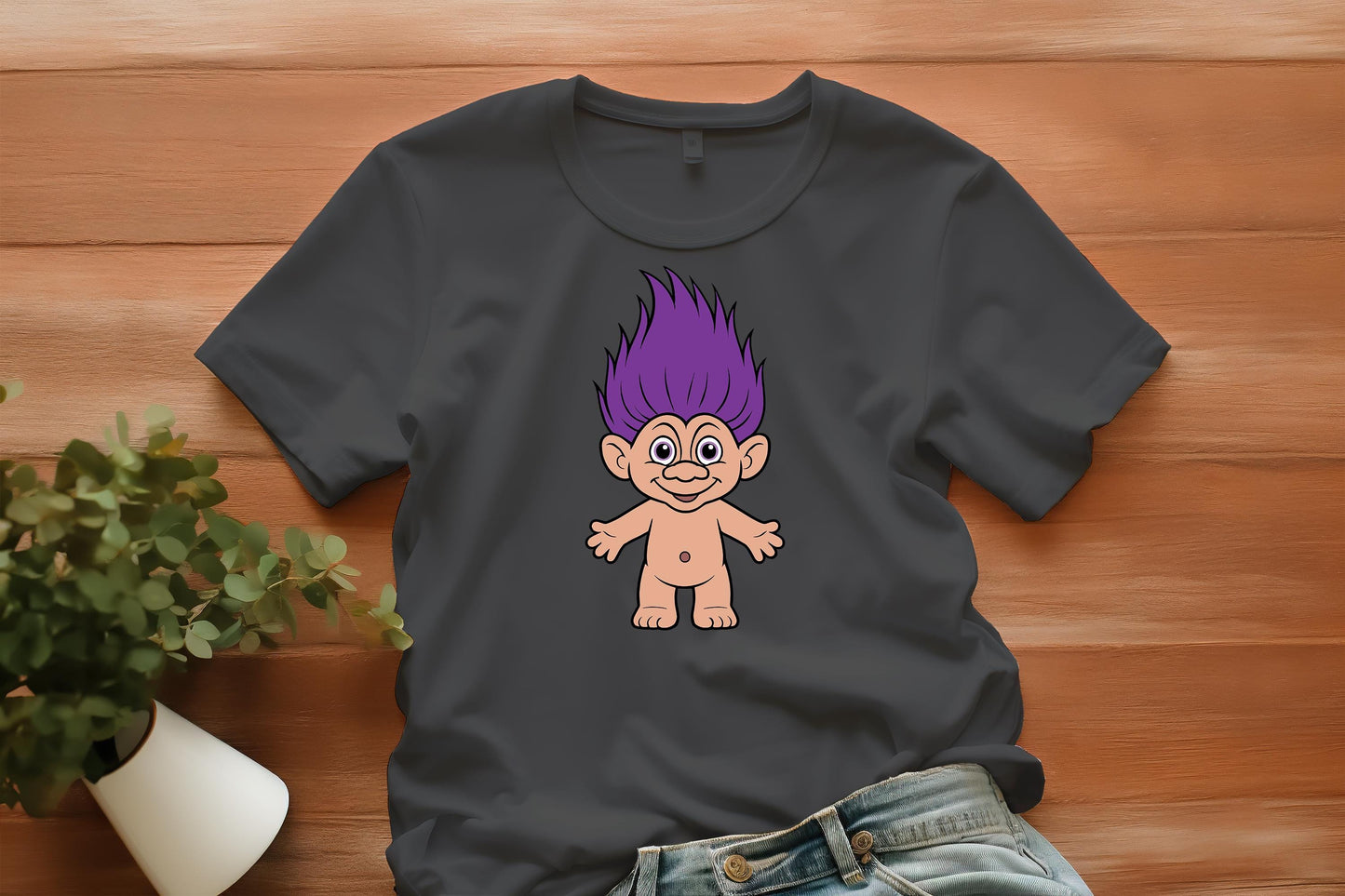 90s Troll PNG Bundle – 6 Cute Retro Troll Clipart Files, Rainbow Hair Troll Graphics for Sublimation, Stickers, Crafts, & Printables