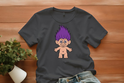 90s Troll PNG Bundle – 6 Cute Retro Troll Clipart Files, Rainbow Hair Troll Graphics for Sublimation, Stickers, Crafts, & Printables