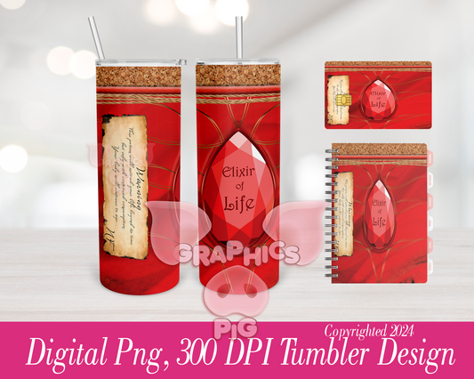 Elixir of Life Harry Pottery Potion PNG Tumbler Design