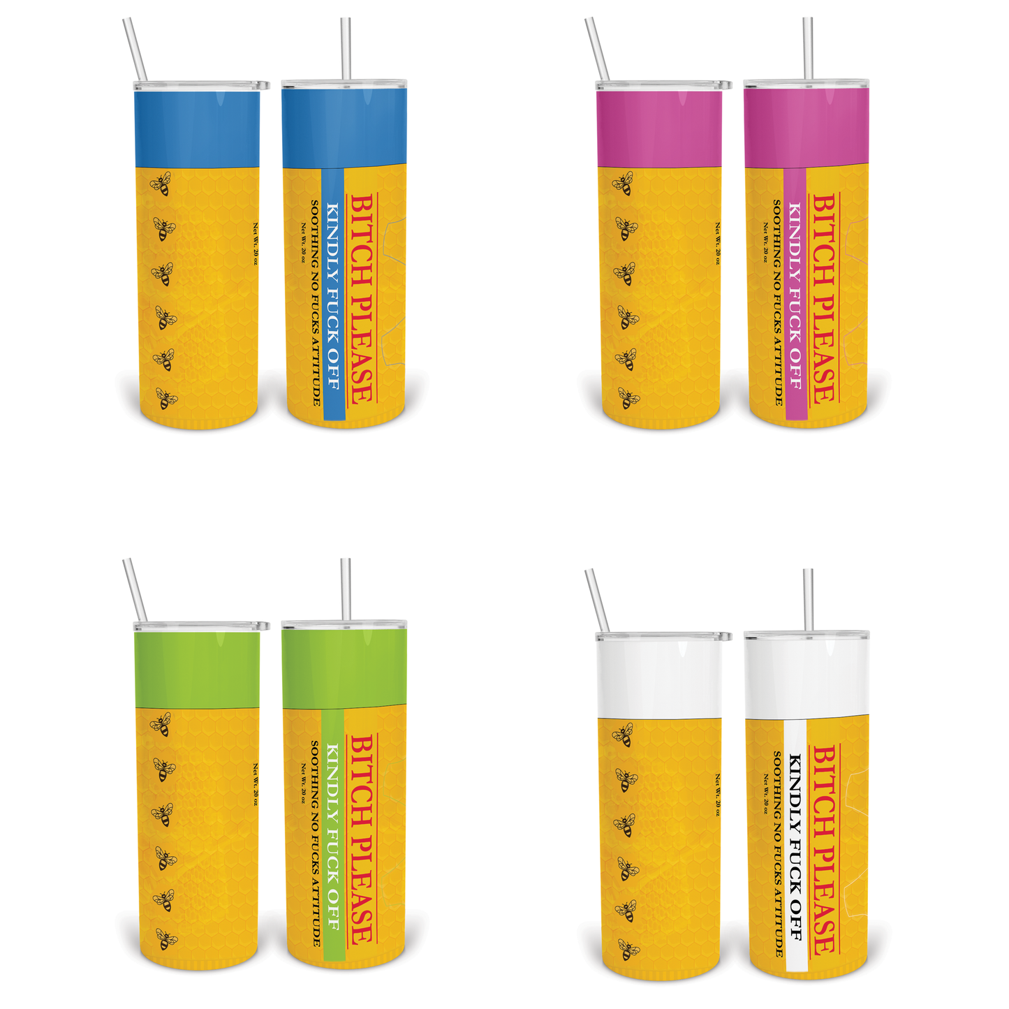 Bitch Please Burt’s Bees Parody Tumbler PNG Bundle | 12 Colors | Sassy Digital Download | 20oz Skinny Tumbler Wrap | Funny Tumbler Sublimation | Original Design