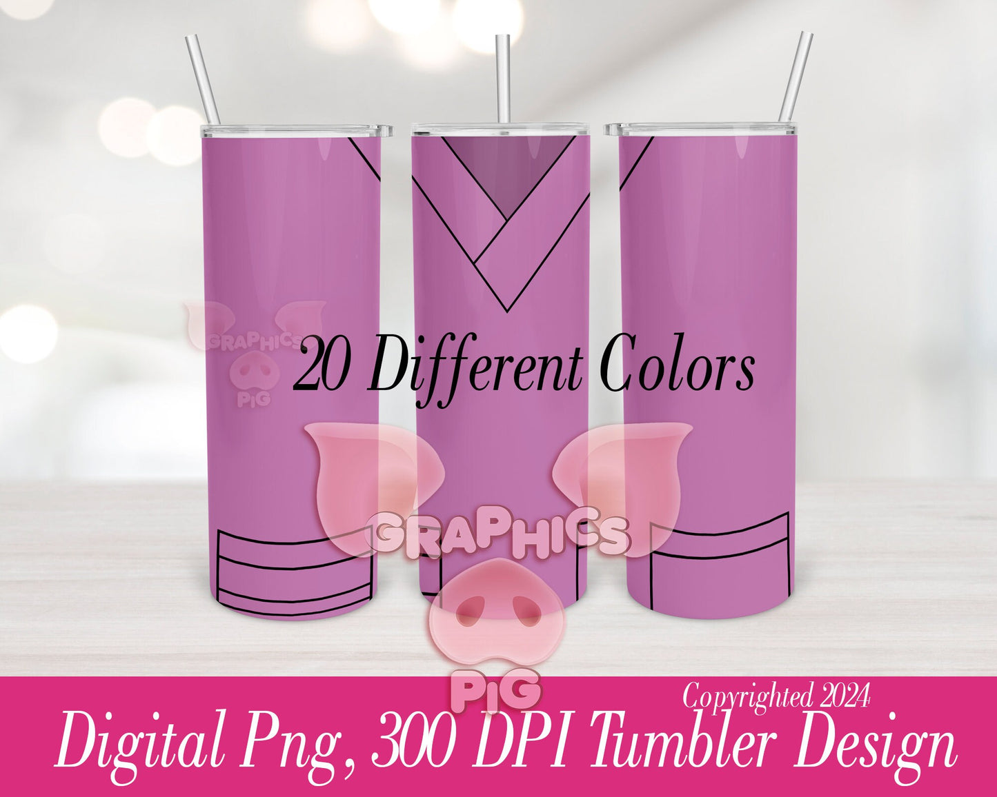 20 Color Nurse Scrubs Tumbler Wrap PNG Bundle | 20oz Skinny Tumbler Design | Digital Download | Straight & Tapered Sublimation | Seamless PNG, 300 DPI | Simple Modern Template