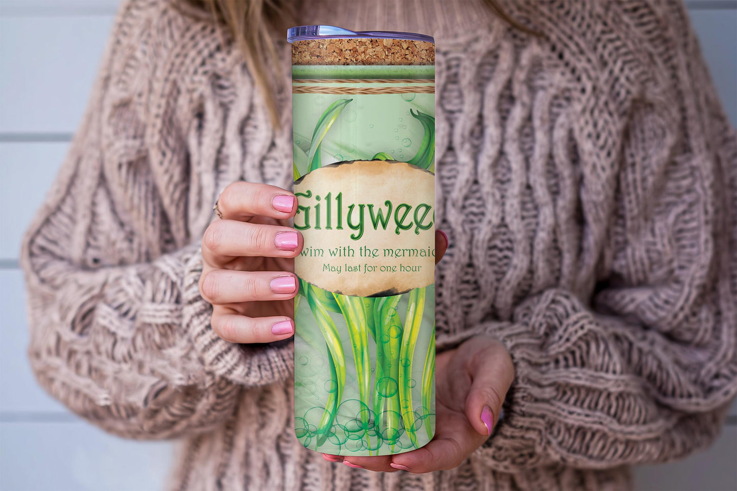 Gillyweed Tumbler Design – Swim with the Mermaids – Funny Digital Download