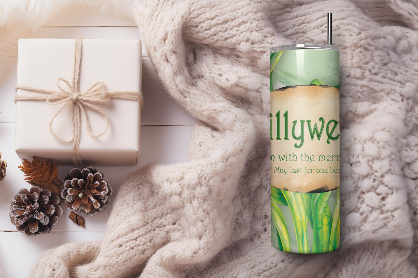 Gillyweed Tumbler Design – Swim with the Mermaids – Funny Digital Download