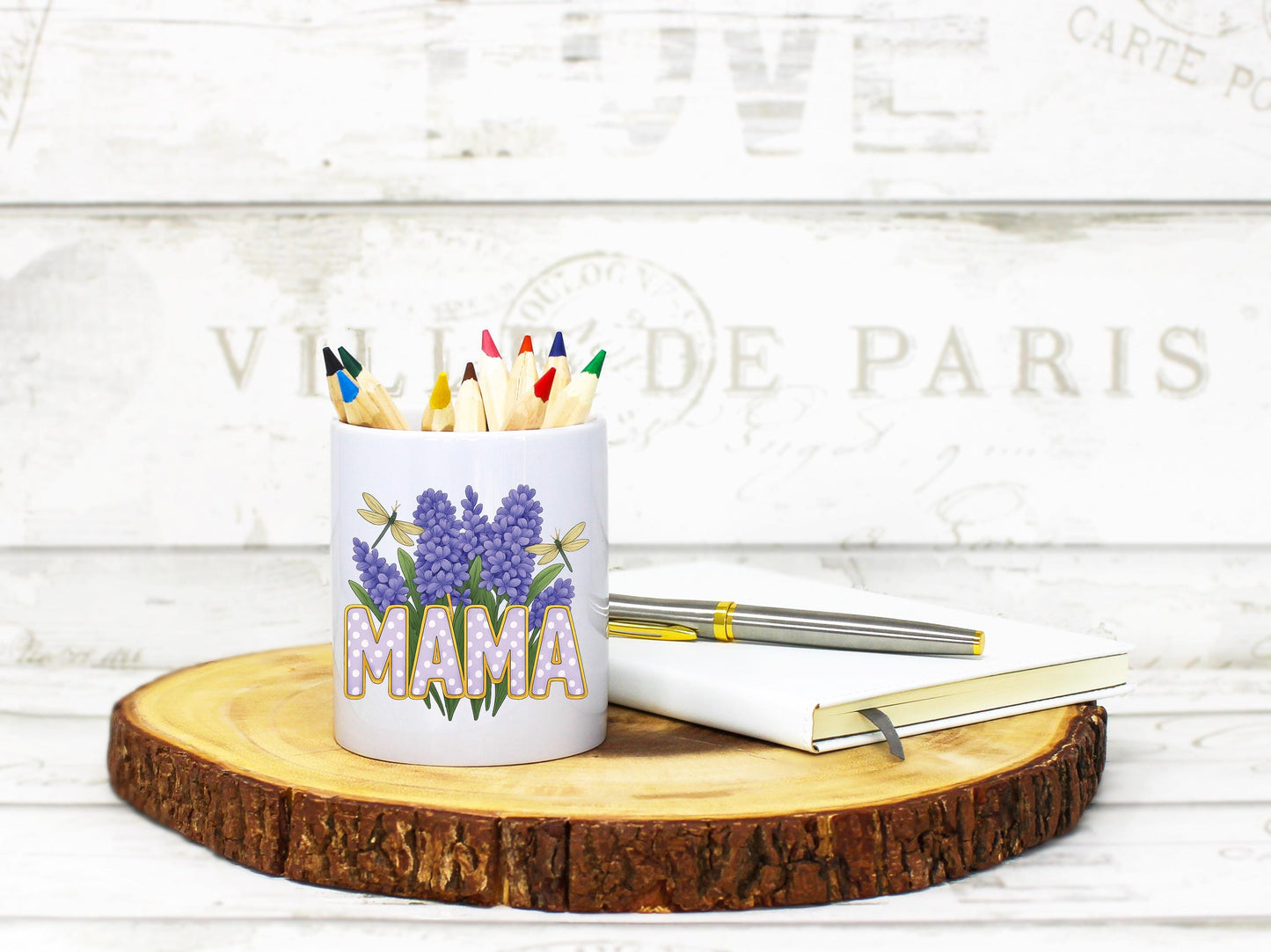 MAMA Hyacinth Flowers PNG, Polka Dot Mother’s Day Design, Dragonfly Mom Clipart, Spring Floral Sublimation, Digital Download