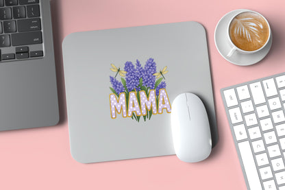 MAMA Hyacinth Flowers PNG, Polka Dot Mother’s Day Design, Dragonfly Mom Clipart, Spring Floral Sublimation, Digital Download