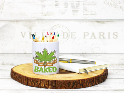 Baked Cannabis Leaf Cake PNG | Funny 420 Digital Download | Weed Cake Clipart | Sublimation Art for Bakers & Stoners