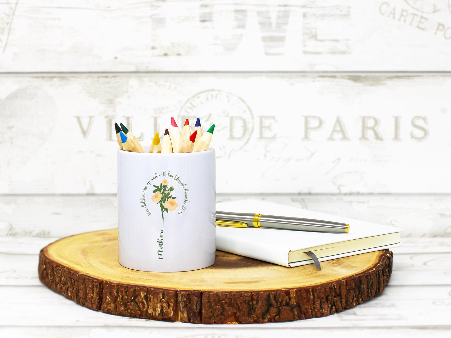 Mother Blessed PNG, Proverbs 31:28 Quote, Yellow Flower Mother’s Day Clipart, Christian Mom Sublimation, Digital Download