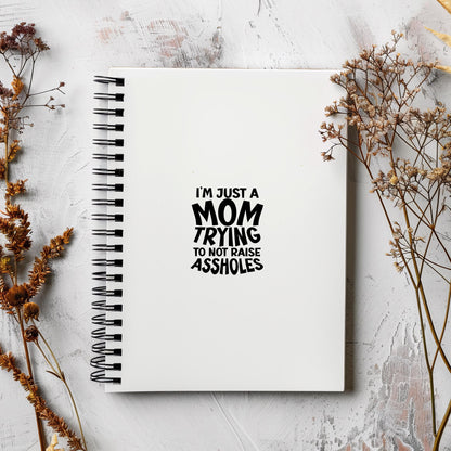 Mom Not Raising Assholes PNG | Funny Mom Life Sublimation | Digital Download | Sassy Parenting Quote Clipart | Printable