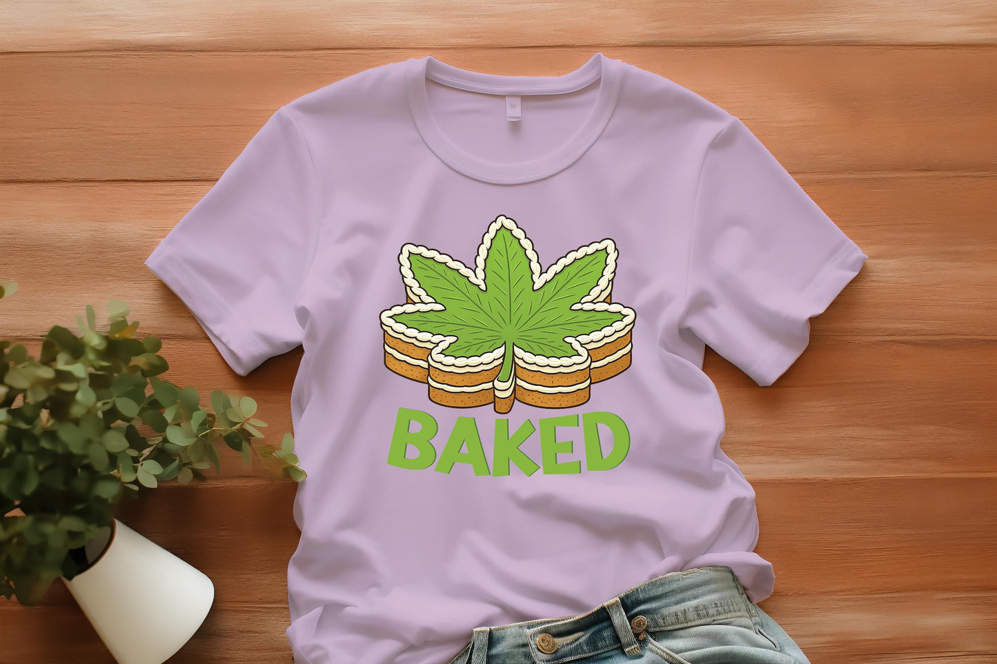 Baked Cannabis Leaf Cake PNG | Funny 420 Digital Download | Weed Cake Clipart | Sublimation Art for Bakers & Stoners