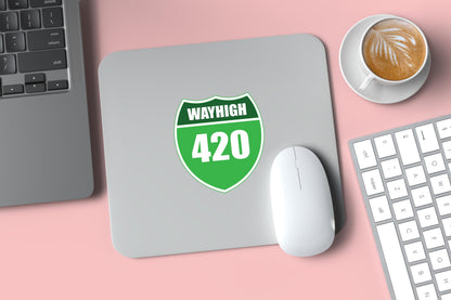 WAYHIGH 420 PNG | Funny 420 Highway Sign Clipart | Stoner Digital Download | Weed Sublimation Design | Cannabis Road Art