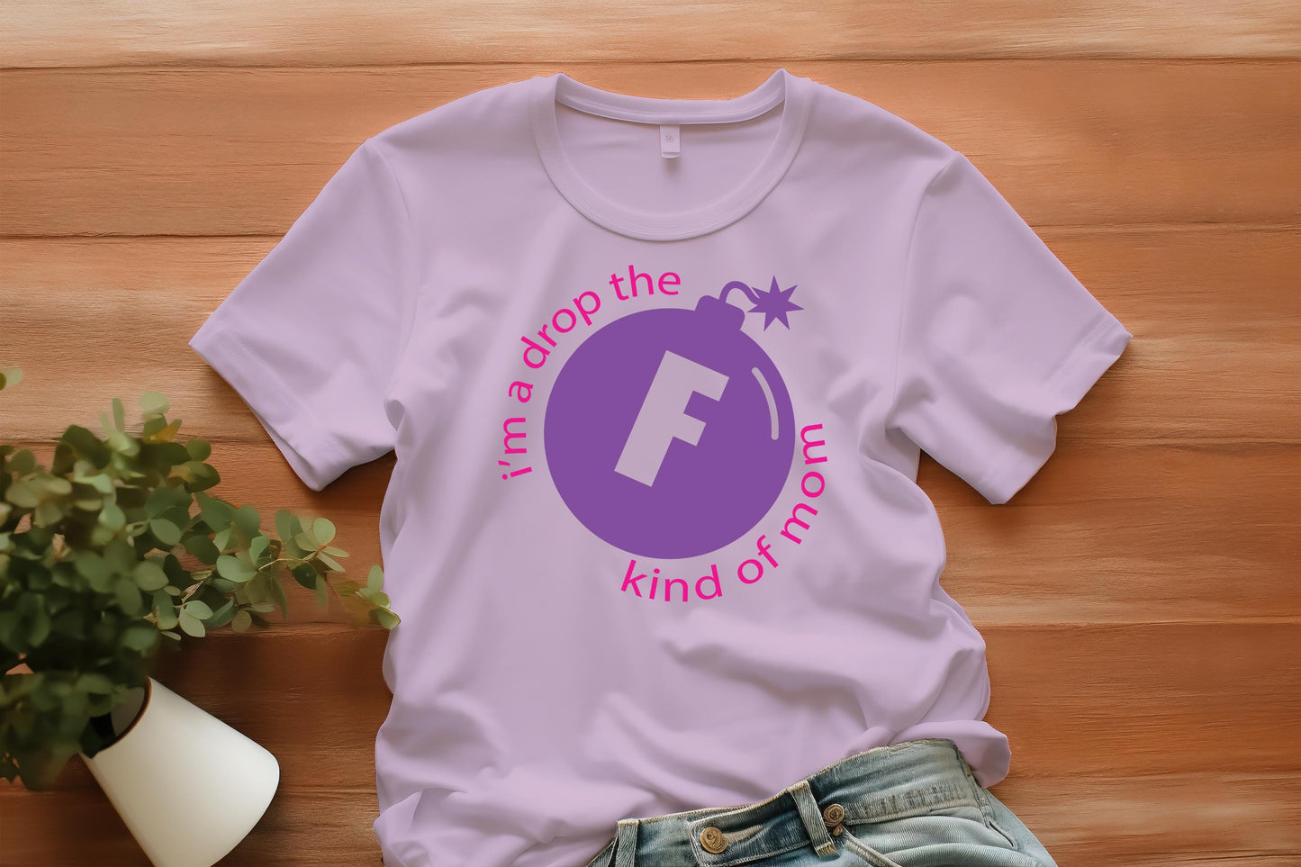 F Bomb Mom PNG | Funny Swear Word Mom Clipart | Drop the F Bomb Kind of Mom SVG | Sarcastic Mom Life Shirt Design | Instant Download