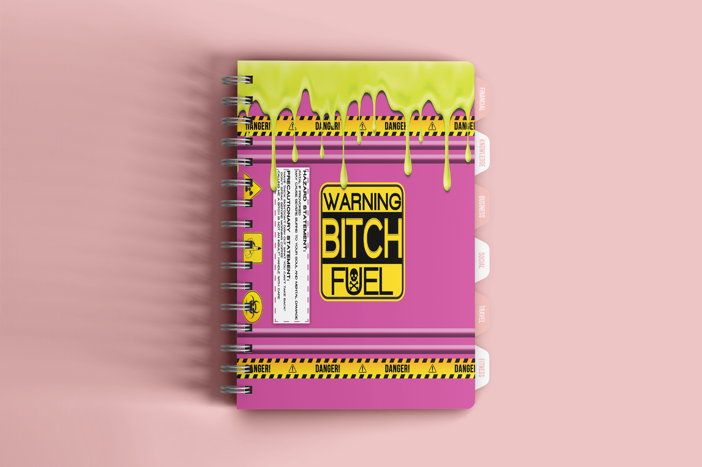 Bitch Fuel Toxic Waste Pink PNG Tumbler Design